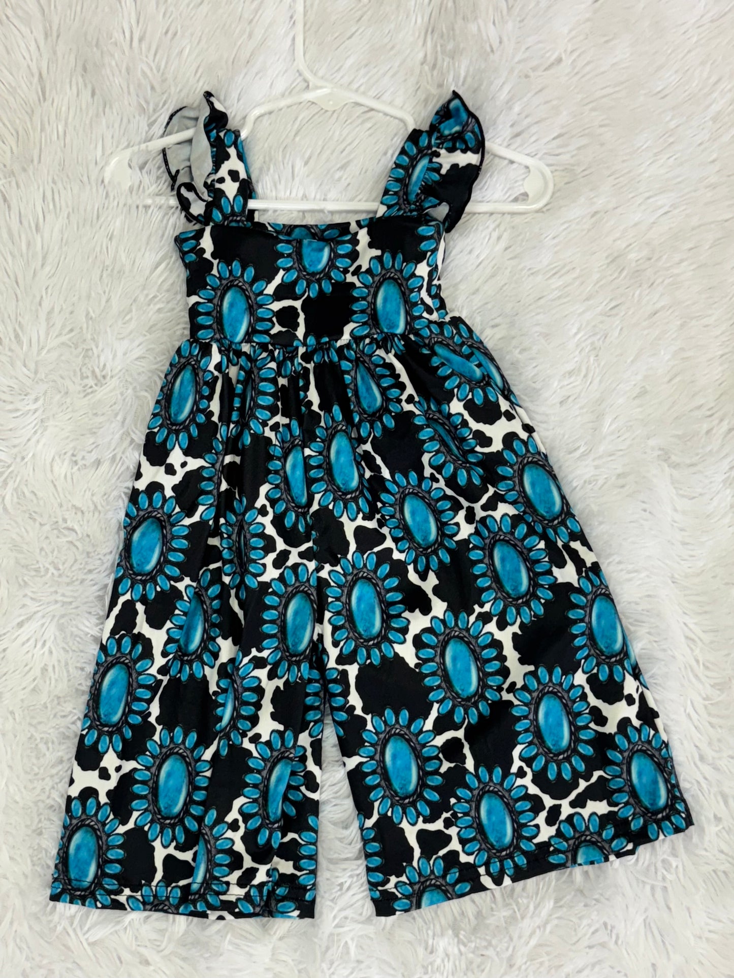 Turquoise Cowprint Ropers