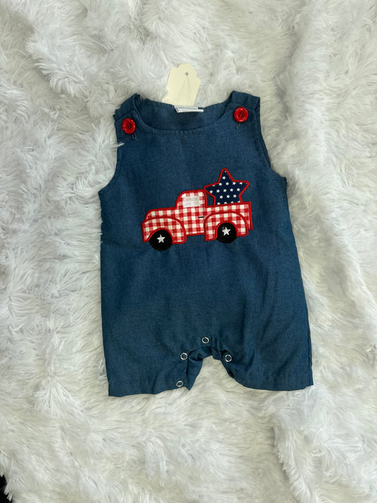 Red, White, and Blue Jean overalls
